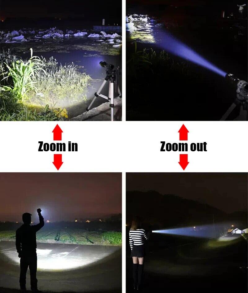 LUMI PRO MINI - Linterna LED de Bolsillo recargable de aluminio resistente, impermeable. Incluye batería de Iones de Litio, cable USB y Estuche de Almacenamiento